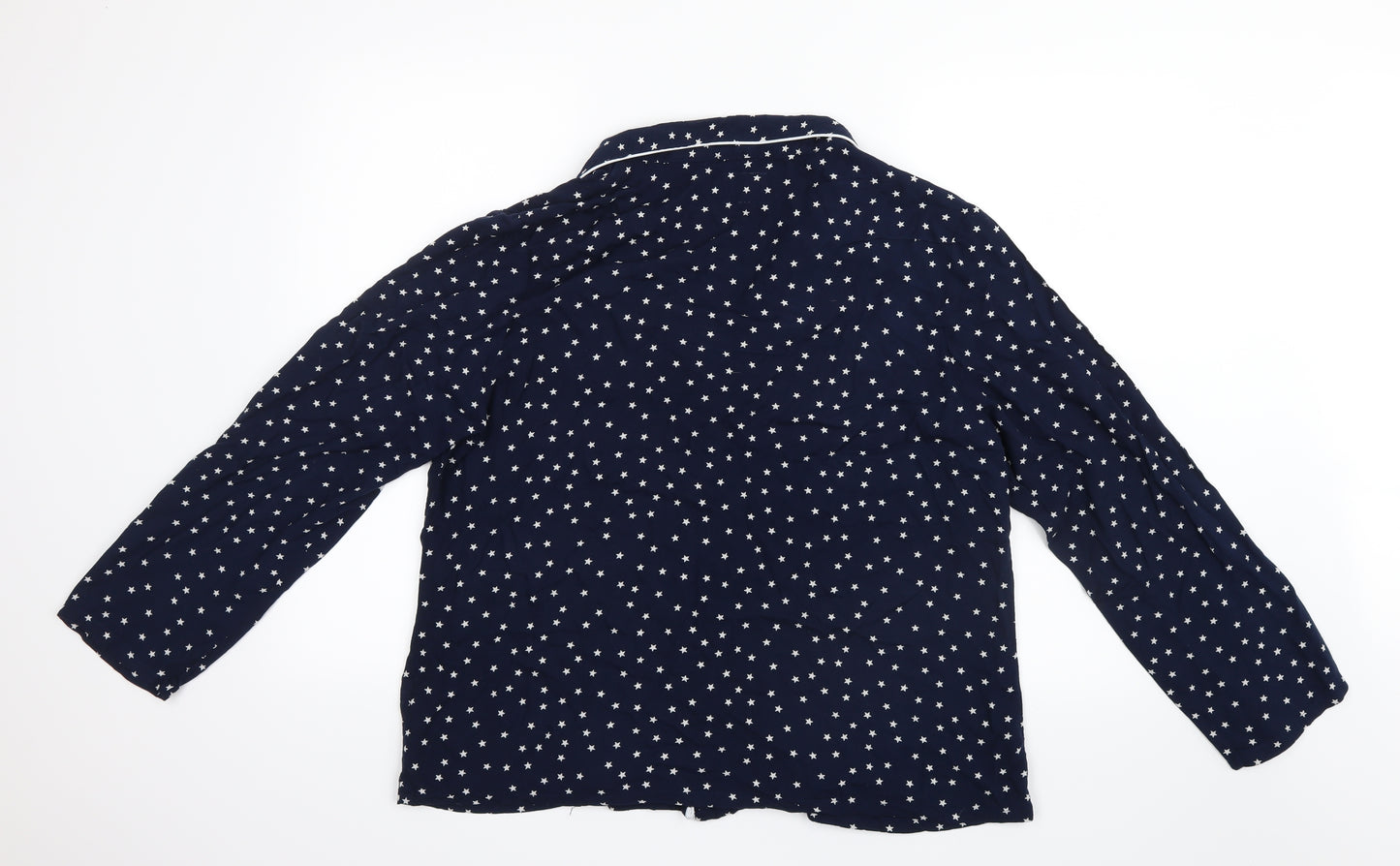 Preworn Womens Blue Geometric  Top Pyjama Top Size 16  - Stars