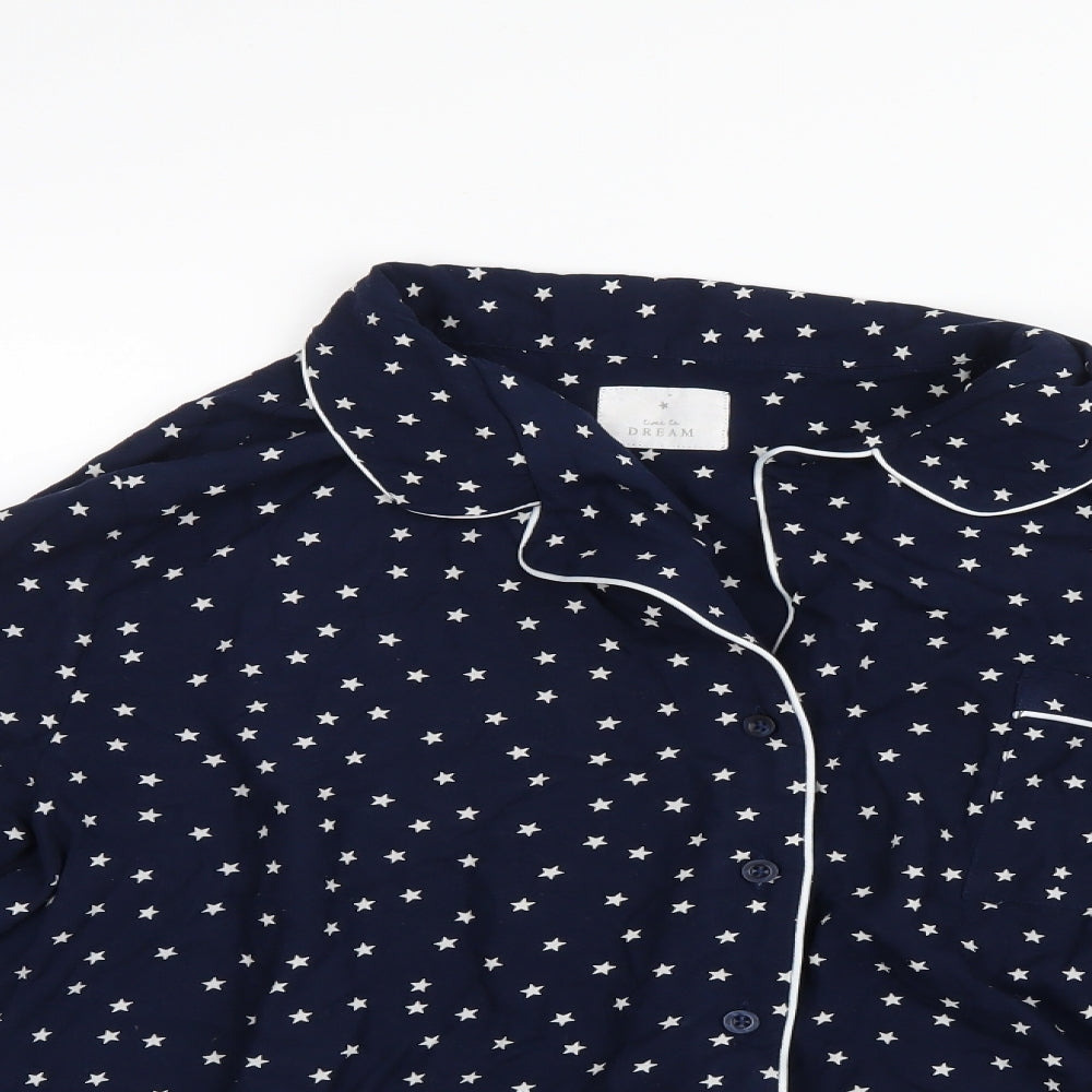 Preworn Womens Blue Geometric  Top Pyjama Top Size 16  - Stars