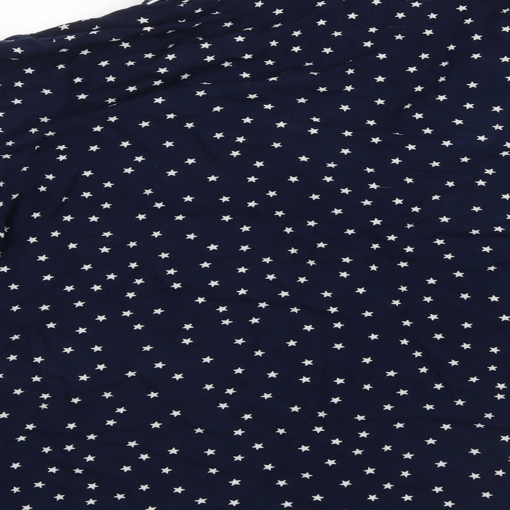 Preworn Womens Blue Geometric  Top Pyjama Top Size 16  - Stars