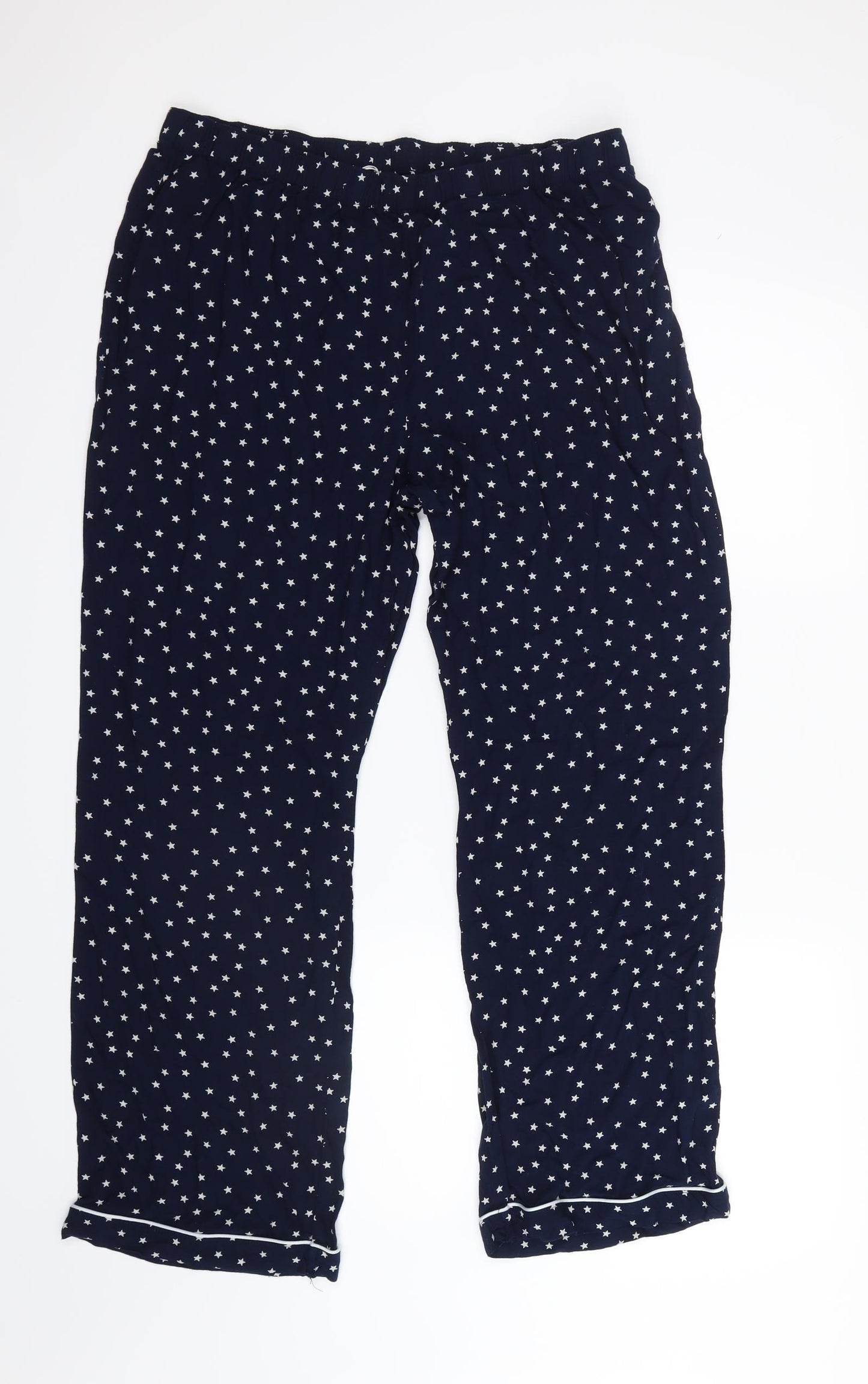 Preworn Womens Blue Geometric  Top Pyjama Pants Size 16