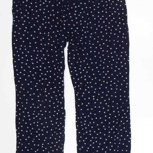 Preworn Womens Blue Geometric  Top Pyjama Pants Size 16