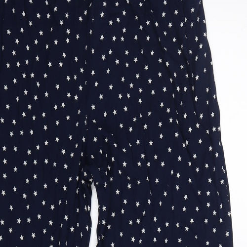 Preworn Womens Blue Geometric  Top Pyjama Pants Size 16