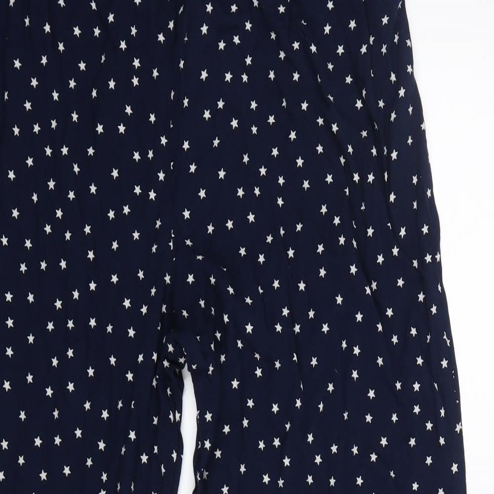 Preworn Womens Blue Geometric  Top Pyjama Pants Size 16