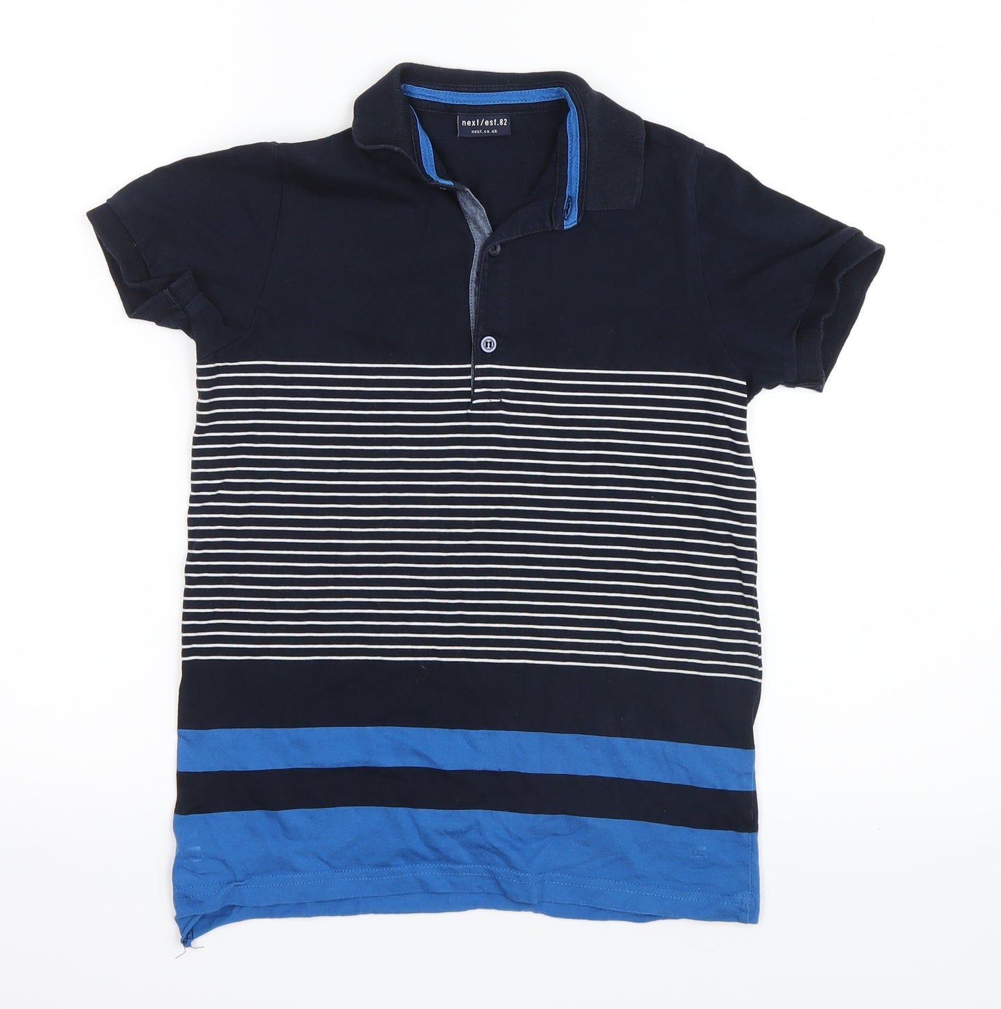 NEXT Boys Blue Striped  Basic T-Shirt Size 9 Years