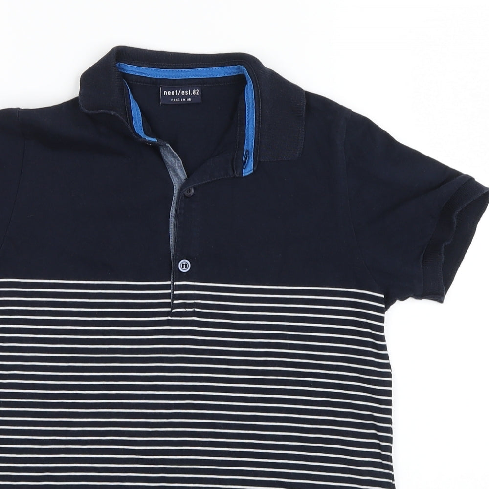 NEXT Boys Blue Striped  Basic T-Shirt Size 9 Years