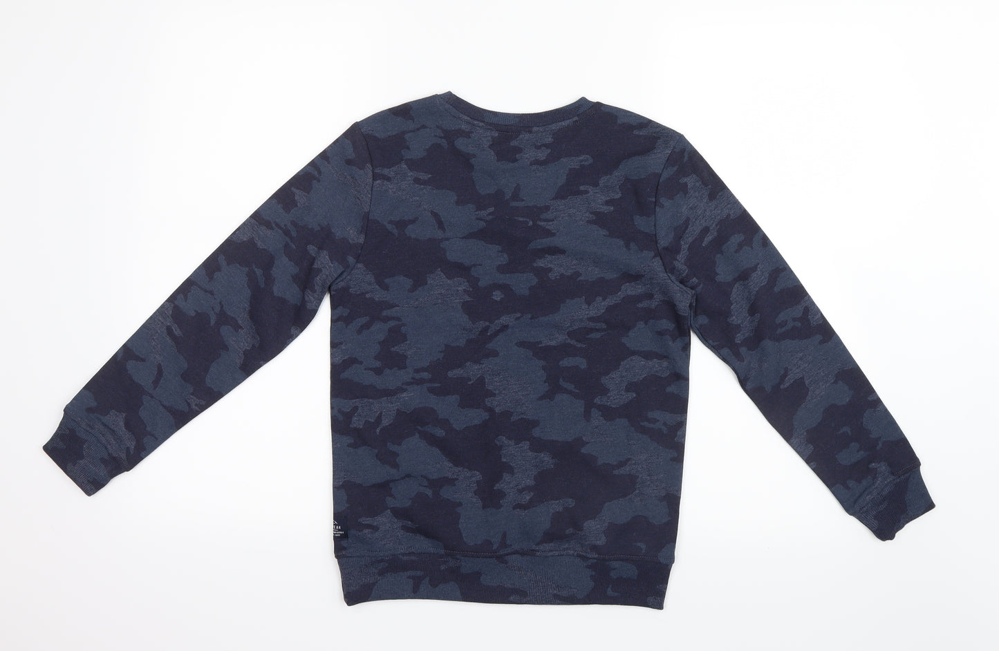 George Boys Blue Camouflage  Pullover Jumper Size 8-9 Years