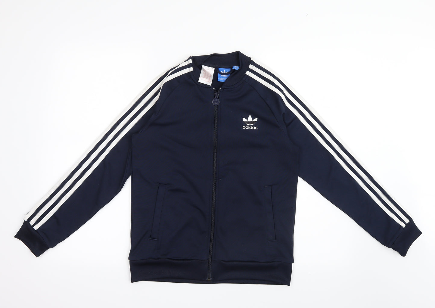 adidas Boys Blue Striped  Jacket  Size 11-12 Years