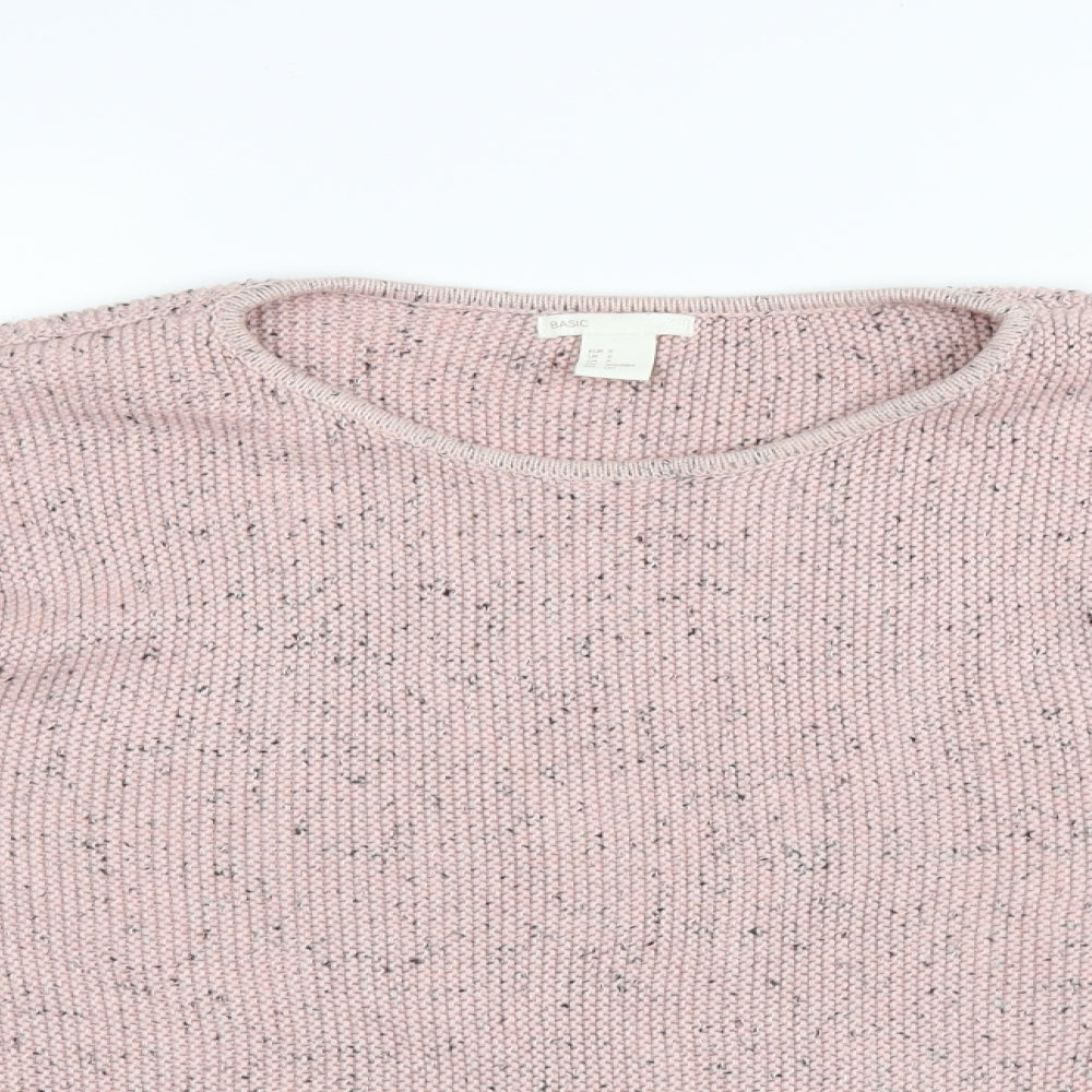 H&M Womens Pink  Knit Pullover Jumper Size 6