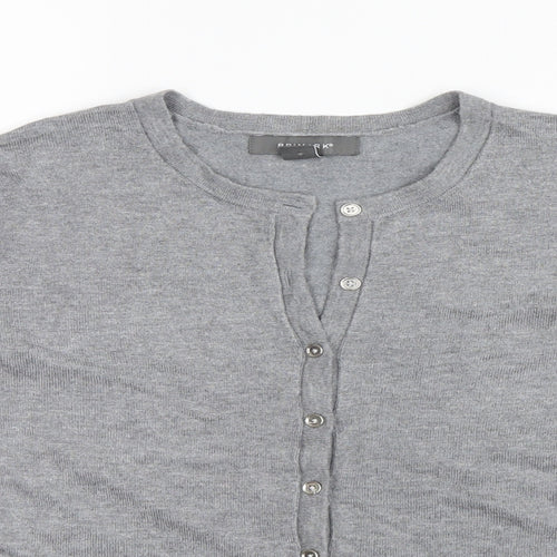 Primark Womens Grey  Knit Cardigan Jumper Size S