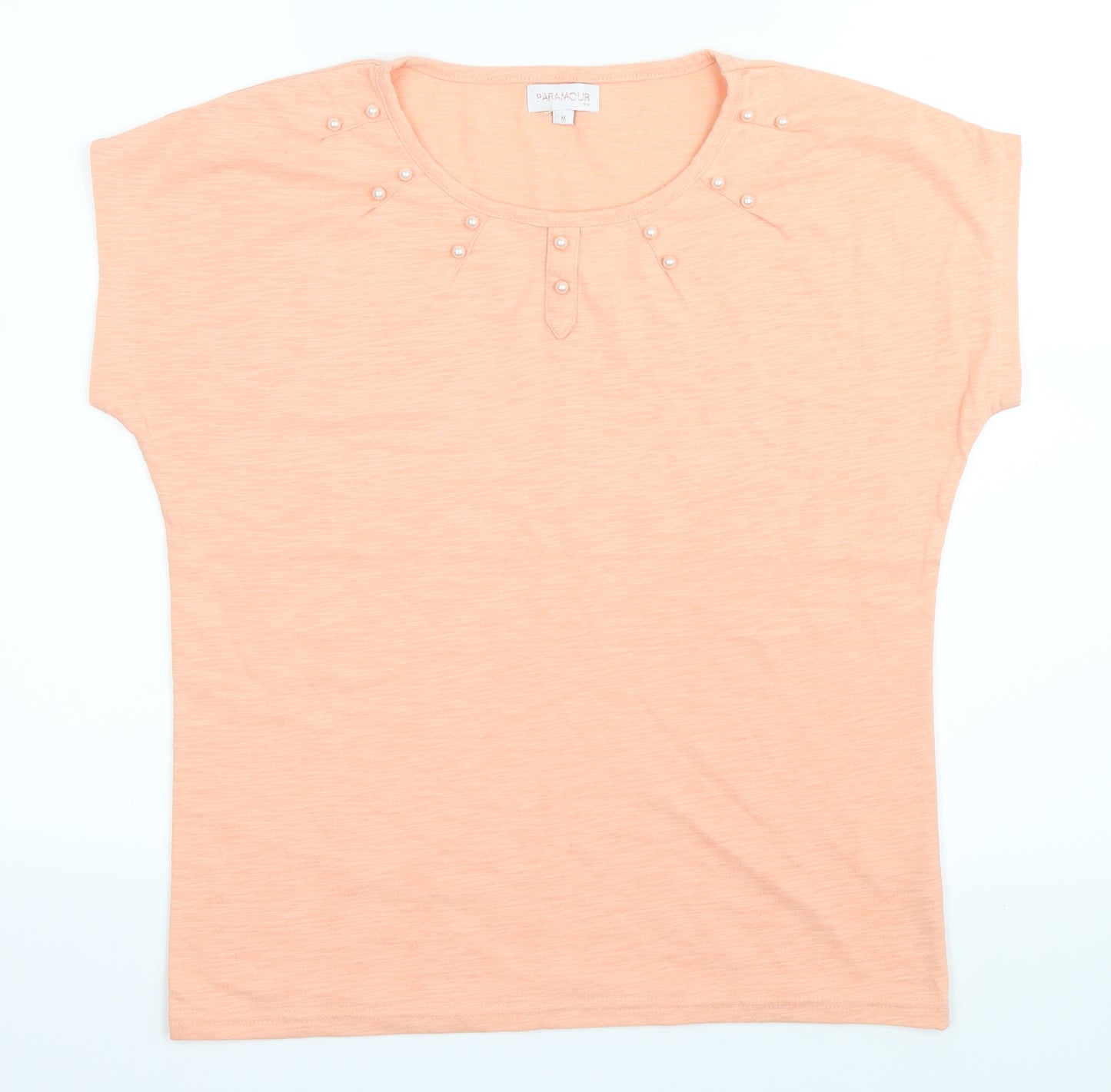 Paramour Womens Orange   Basic T-Shirt Size M