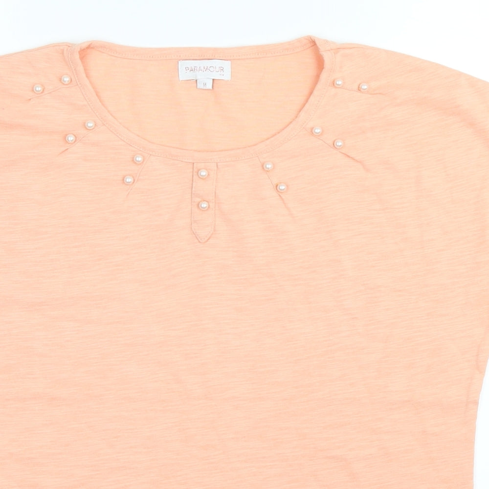 Paramour Womens Orange   Basic T-Shirt Size M
