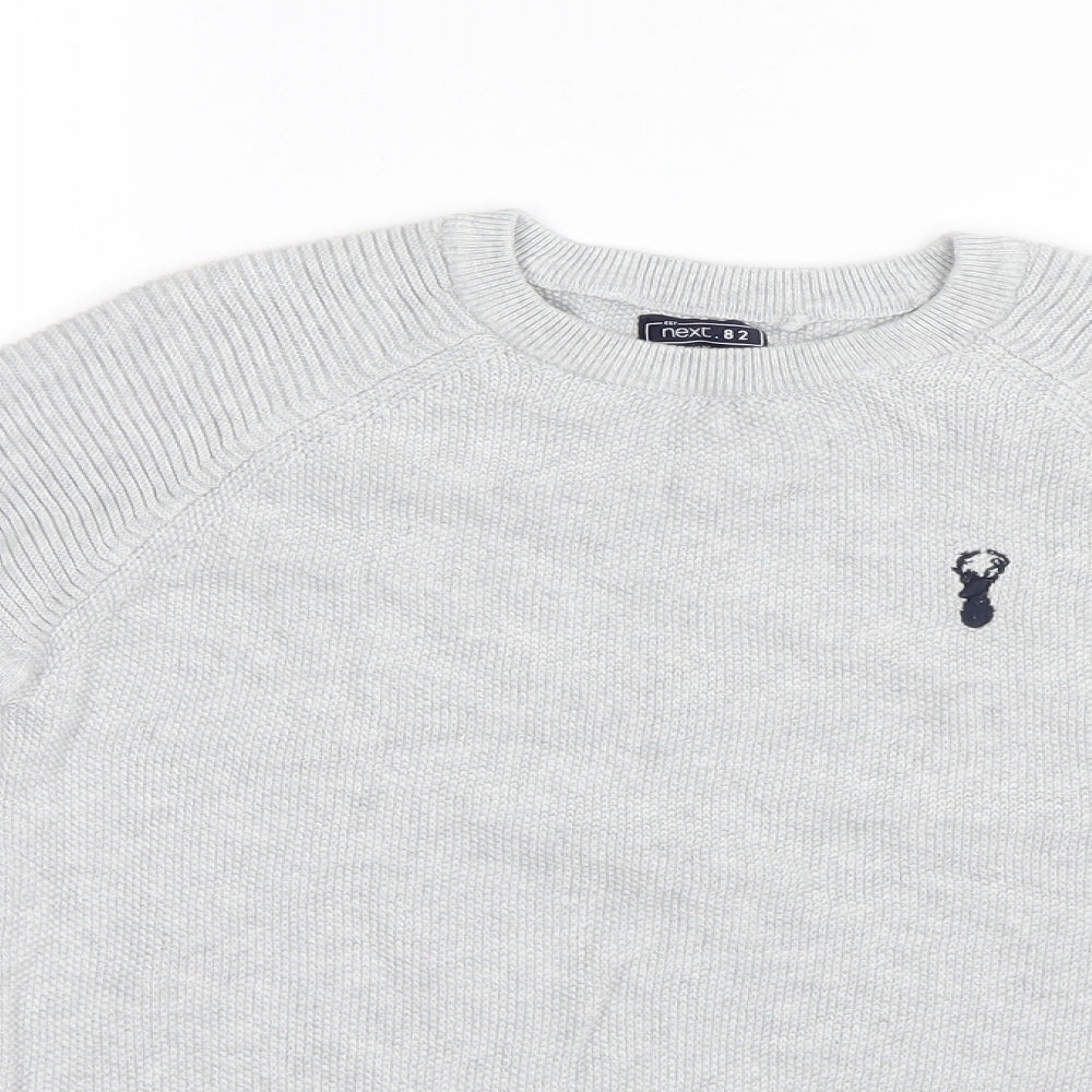 NEXT Boys Grey  Knit Pullover Jumper Size 8 Years