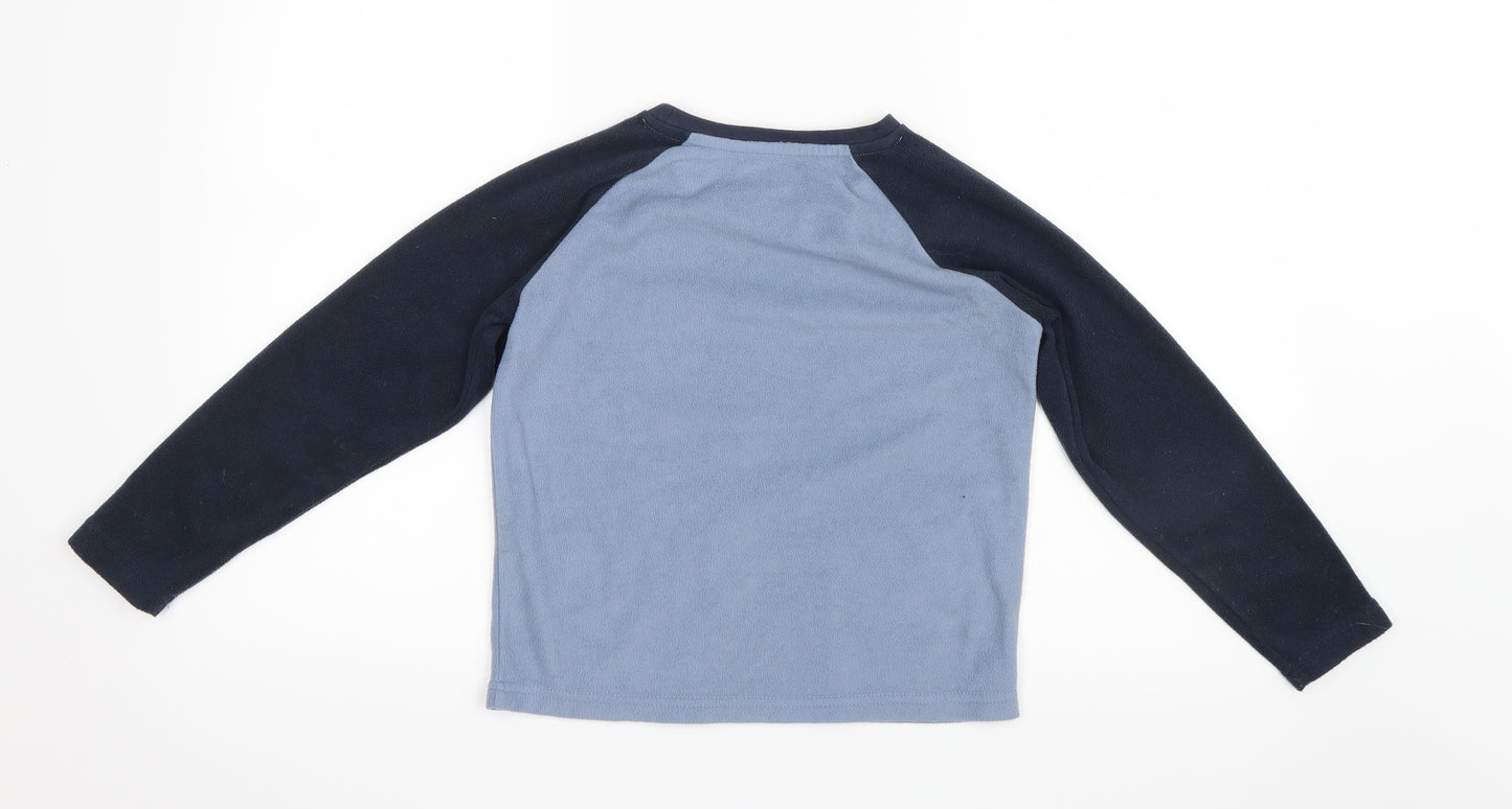 Preworn Boys Blue Geometric   Pyjama Top Size 9 Years