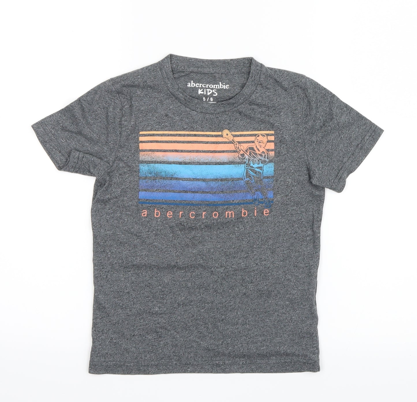 abercrombie kids Boys Grey   Basic T-Shirt Size 5-6 Years
