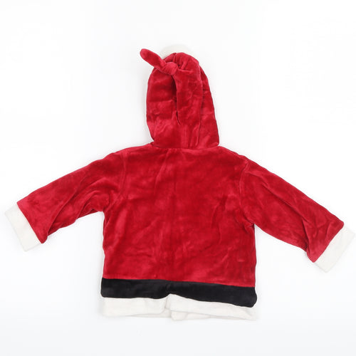 mamas & papas Baby Red Geometric  Jacket Coat Size 9-12 Months