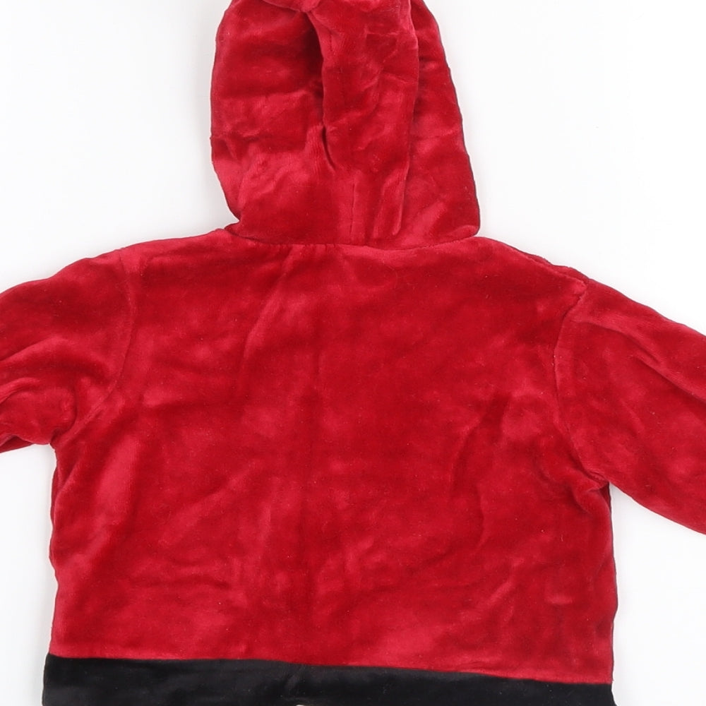 mamas & papas Baby Red Geometric  Jacket Coat Size 9-12 Months