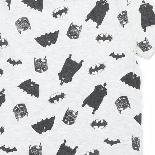 Batman Boys Grey Geometric  Basic T-Shirt Size 5-6 Years  - Batman
