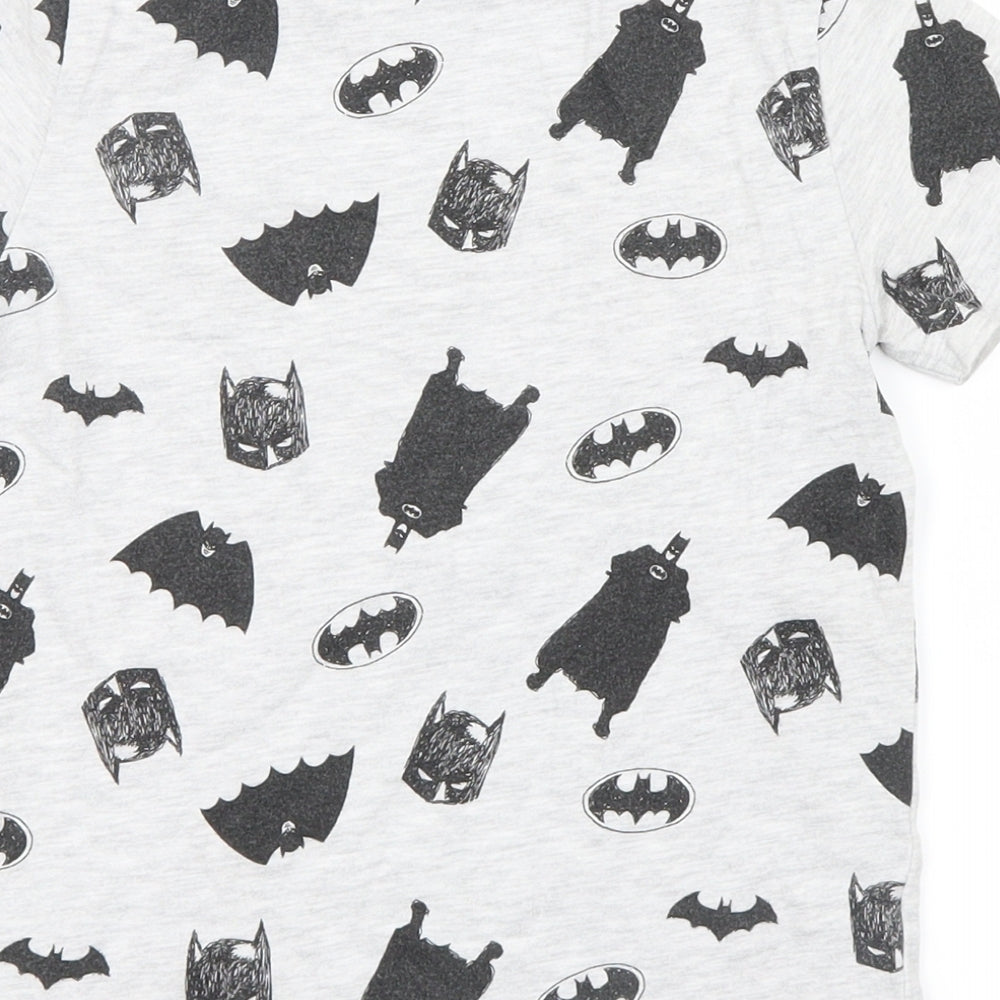 Batman Boys Grey Geometric  Basic T-Shirt Size 5-6 Years  - Batman