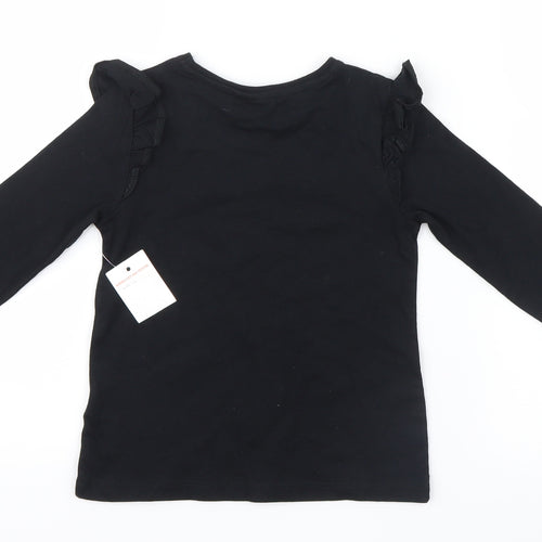 Peppa Pig Girls Black   Basic T-Shirt Size 2-3 Years  - Halloween