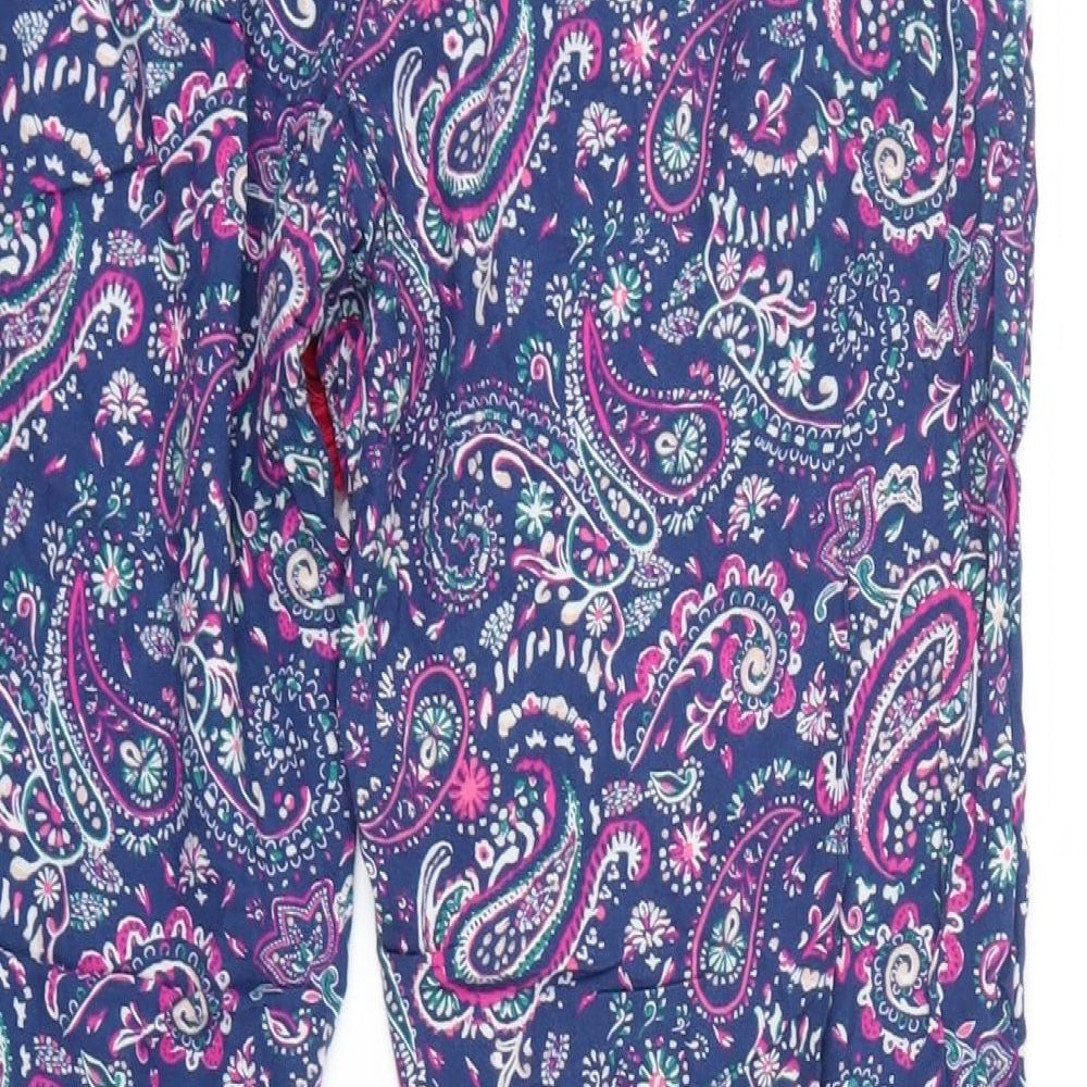 Love to Lounge Womens Blue Paisley  Top Pyjama Pants Size 10