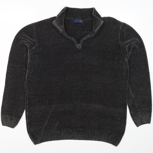 Lincoln Mens Grey   Pullover Jumper Size L