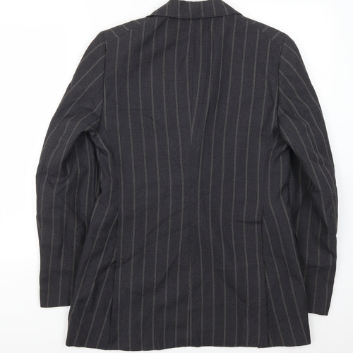 The Alexandre Collection Mens Grey Striped  Jacket Suit Jacket Size 34