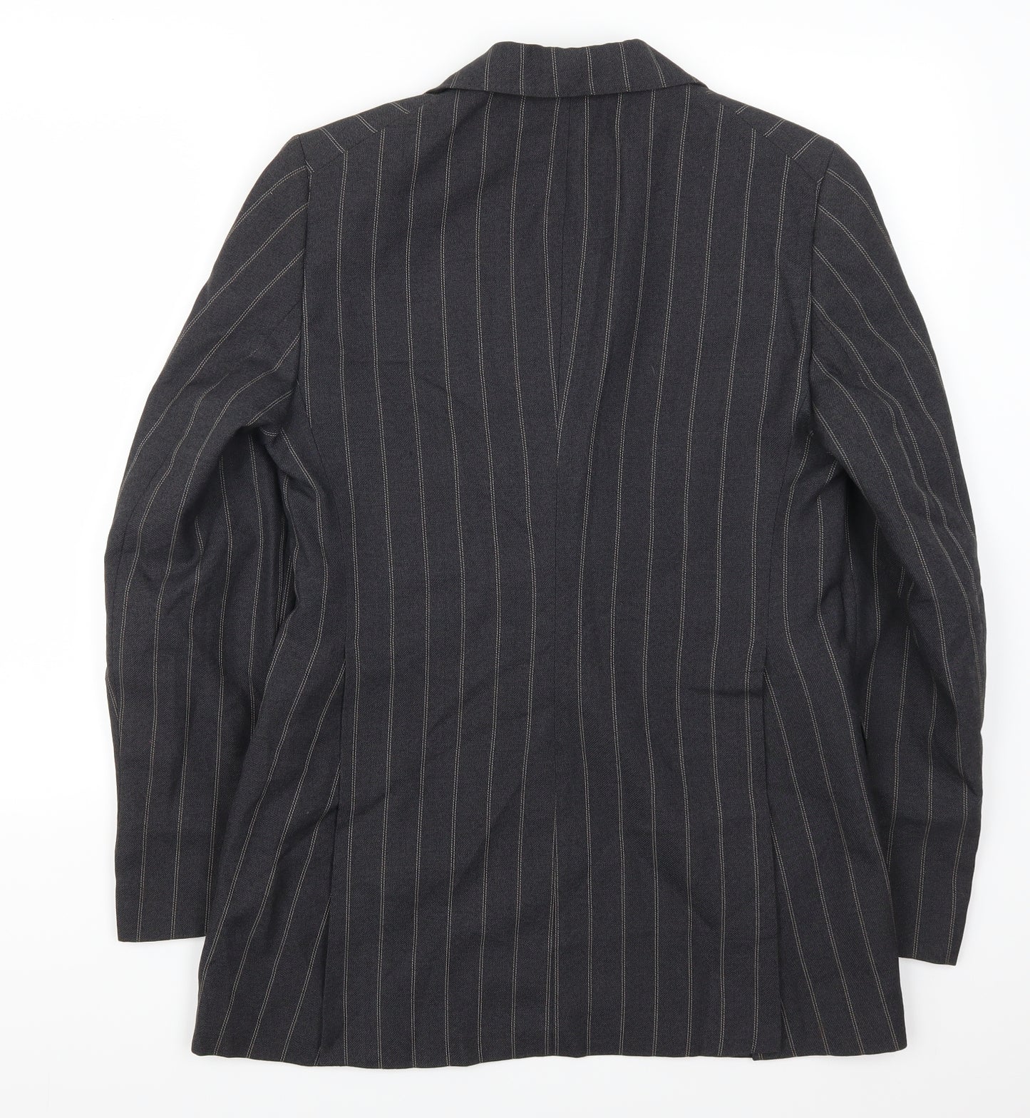 The Alexandre Collection Mens Grey Striped  Jacket Suit Jacket Size 34