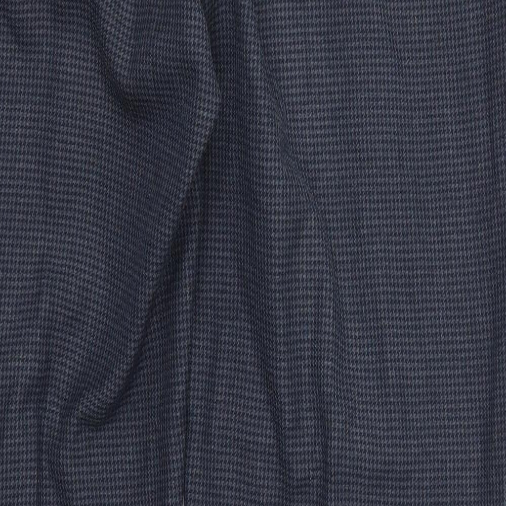 NEXT Mens Blue Houndstooth  Trousers  Size 36 L33 in