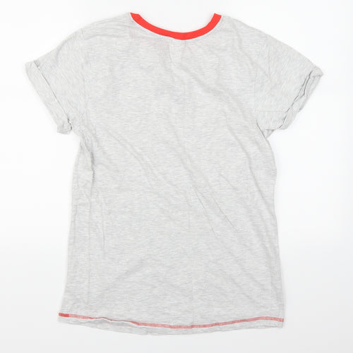 Preworn Womens Grey   Basic T-Shirt Size 12  - Friends Central Perk