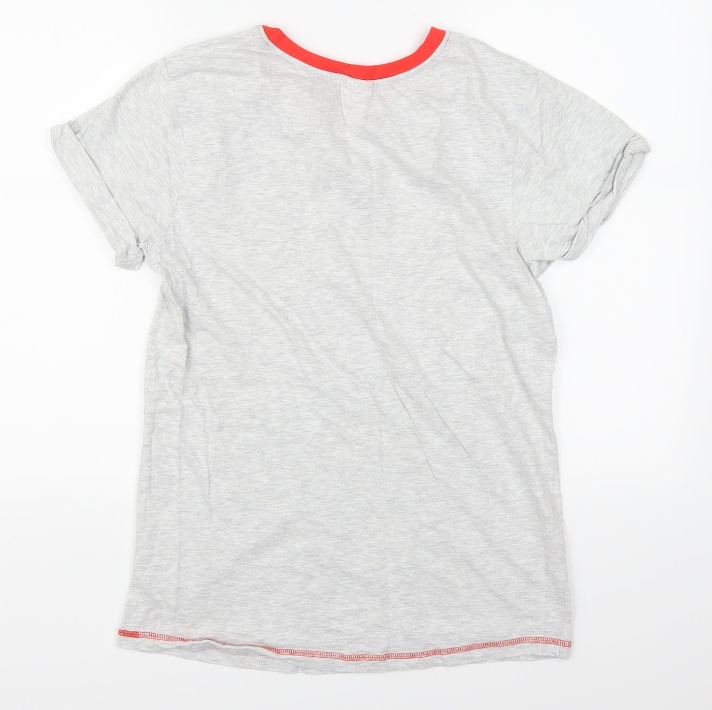 Preworn Womens Grey   Basic T-Shirt Size 12  - Friends Central Perk