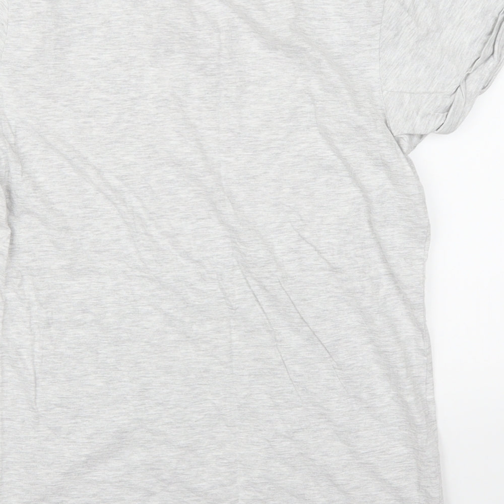 Preworn Womens Grey   Basic T-Shirt Size 12  - Friends Central Perk