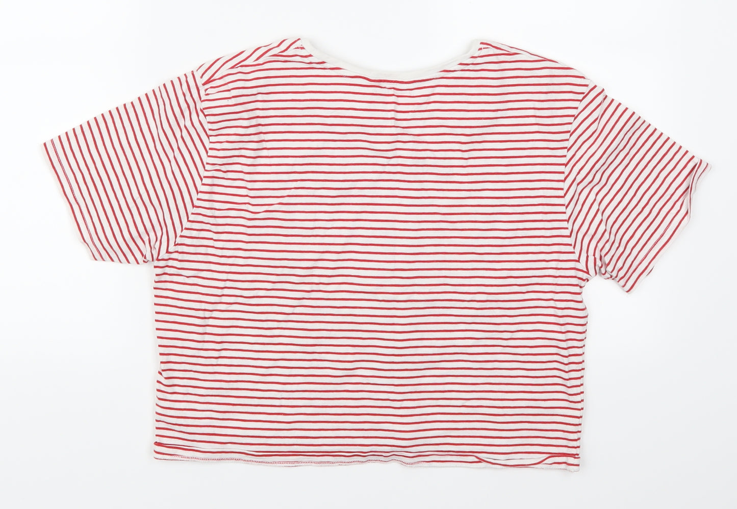 Candy Couture Girls Red Striped  Basic T-Shirt Size 16 Years  - Bonjour Mon Amour