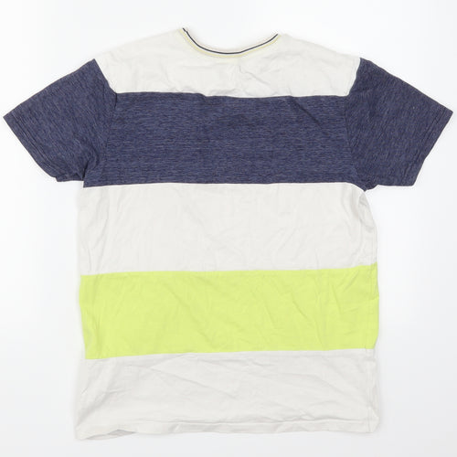 George Boys Multicoloured Striped  Basic T-Shirt Size 13-14 Years