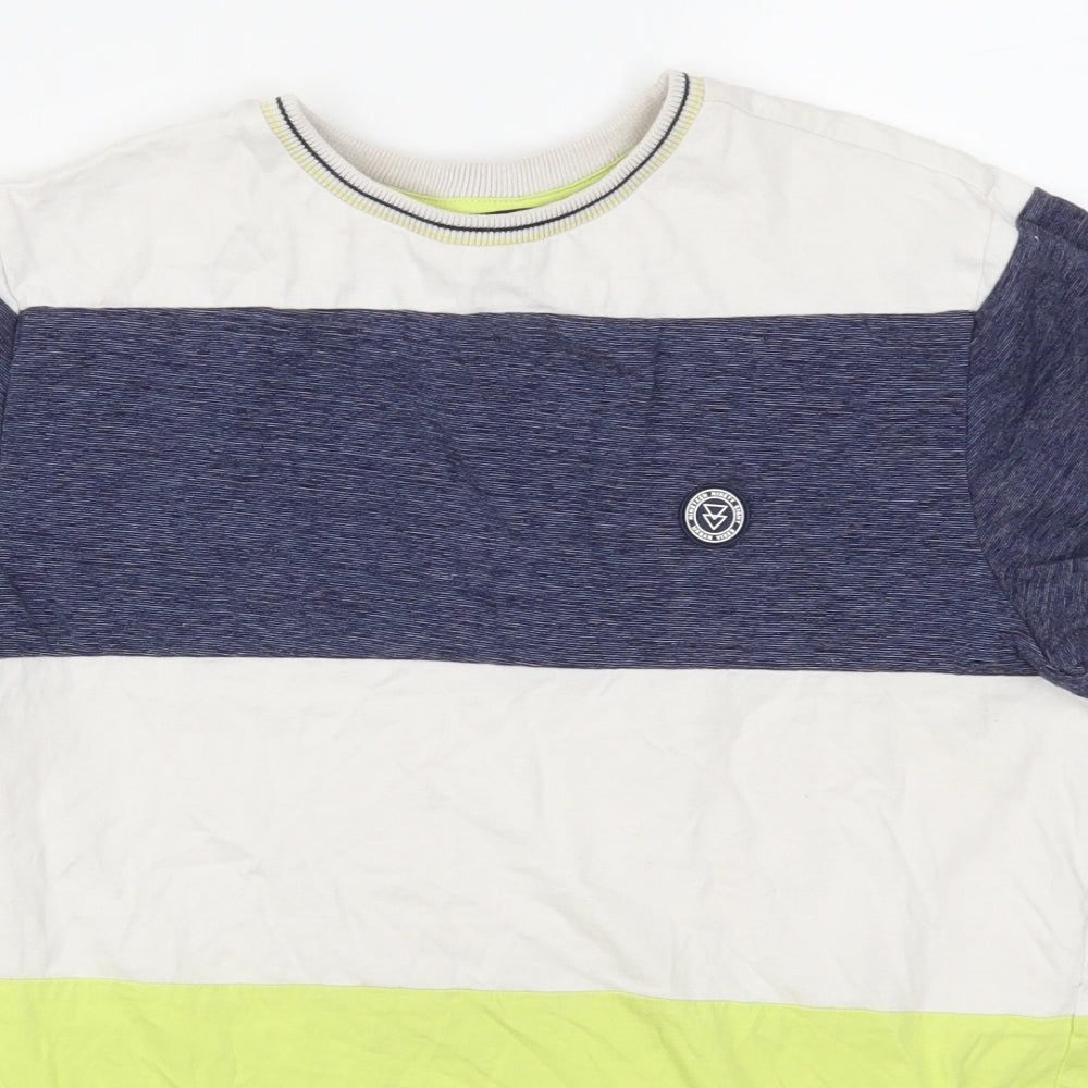George Boys Multicoloured Striped  Basic T-Shirt Size 13-14 Years