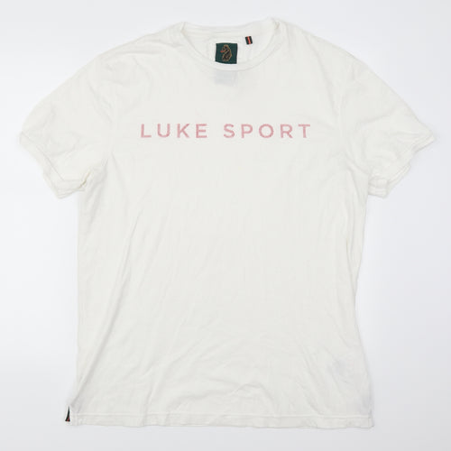 Luke Sport Mens White    T-Shirt Size XL