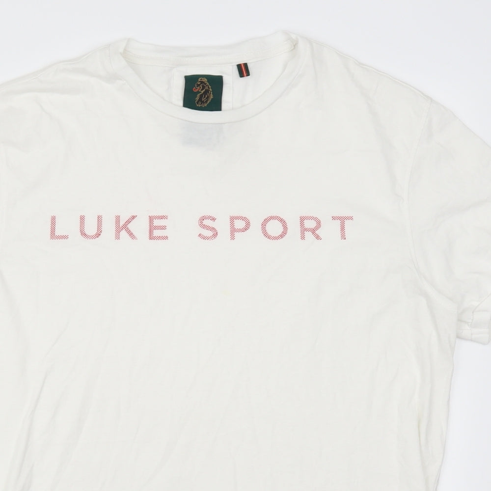 Luke Sport Mens White    T-Shirt Size XL