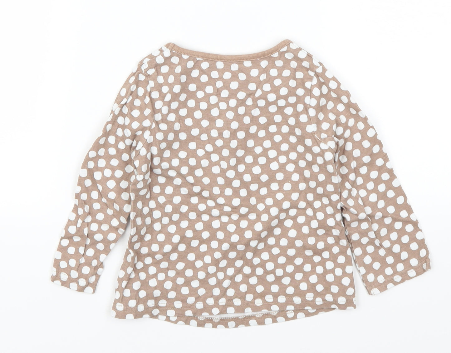 George Girls Brown Polka Dot  Basic T-Shirt Size 18-24 Months