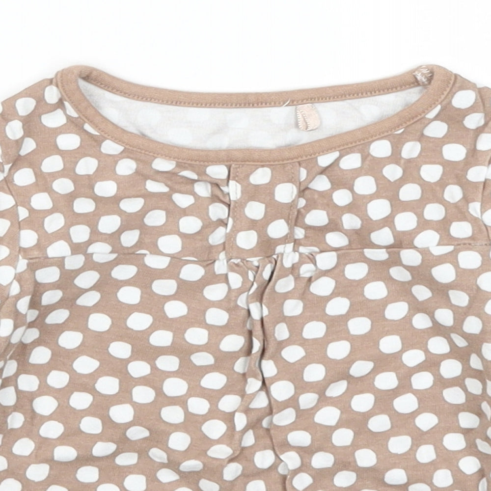 George Girls Brown Polka Dot  Basic T-Shirt Size 18-24 Months