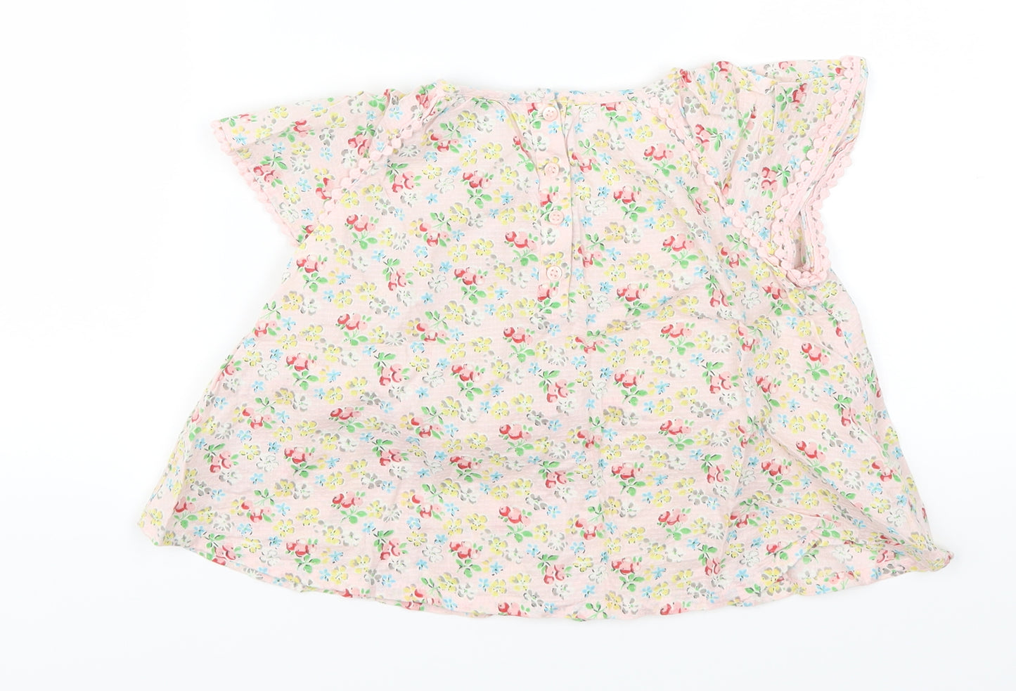 NEXT Girls Pink Floral  Basic T-Shirt Size 18-24 Months