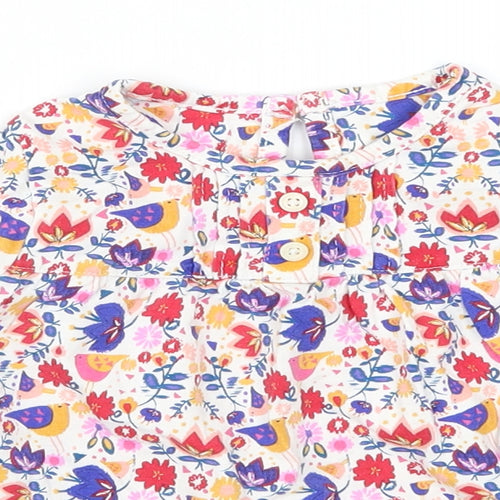 Marks and Spencer Girls Multicoloured Floral  Basic T-Shirt Size 18-24 Months