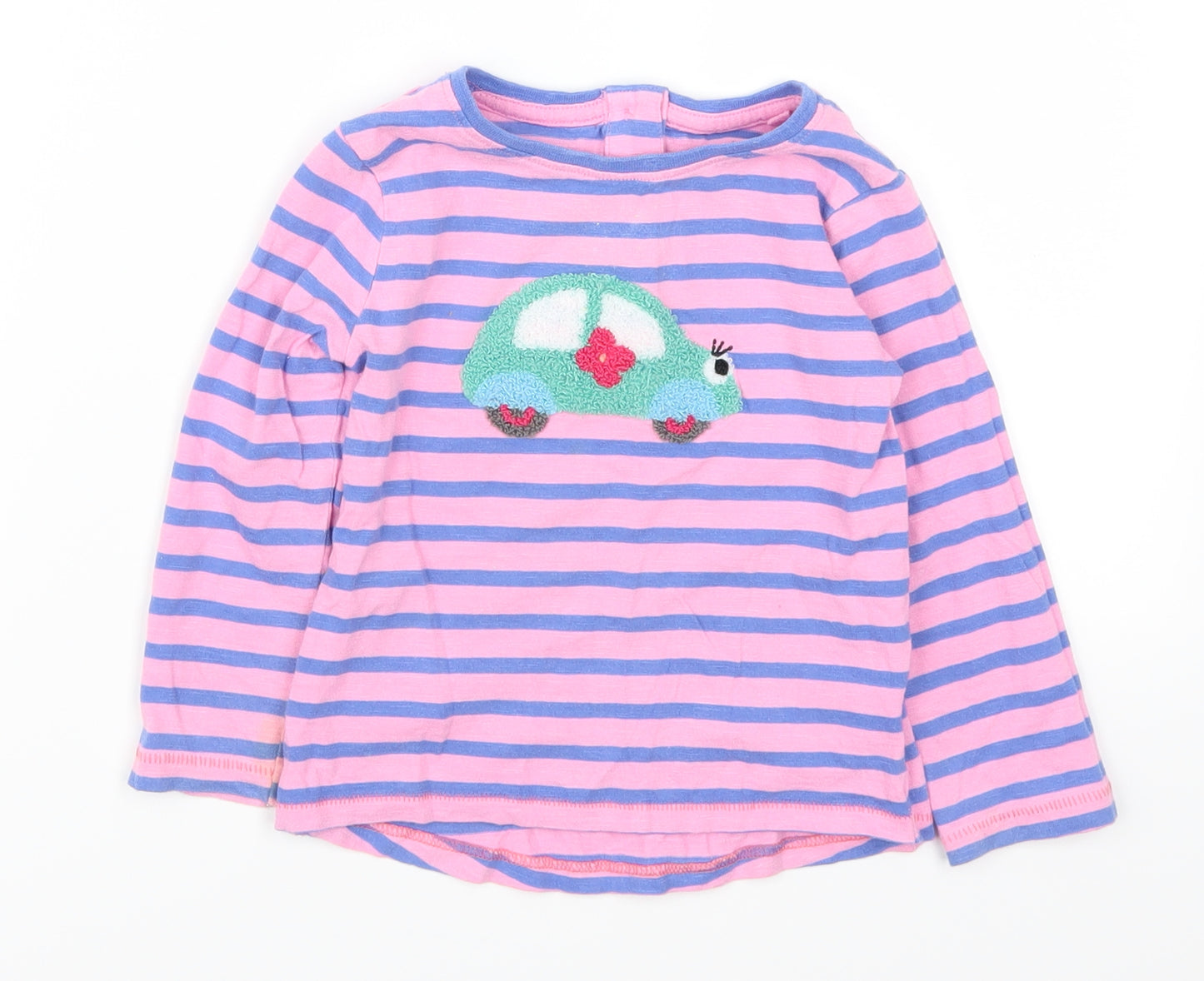 NEXT  Pink Striped  Basic T-Shirt Size 18-24 Months  - Car