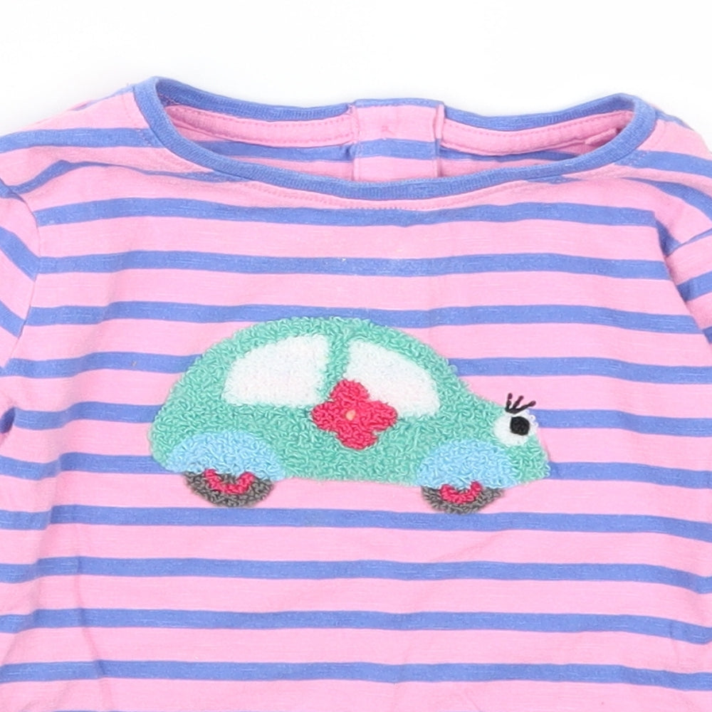 NEXT  Pink Striped  Basic T-Shirt Size 18-24 Months  - Car