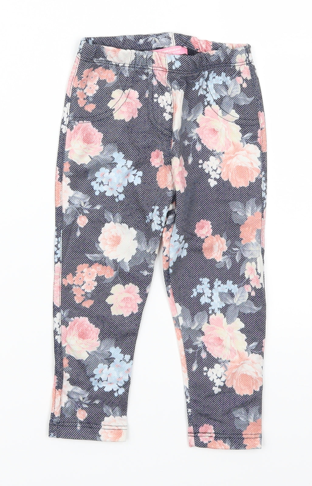 Young Dimension Girls Blue Flecked  Capri Leggings Size 18-24 Months