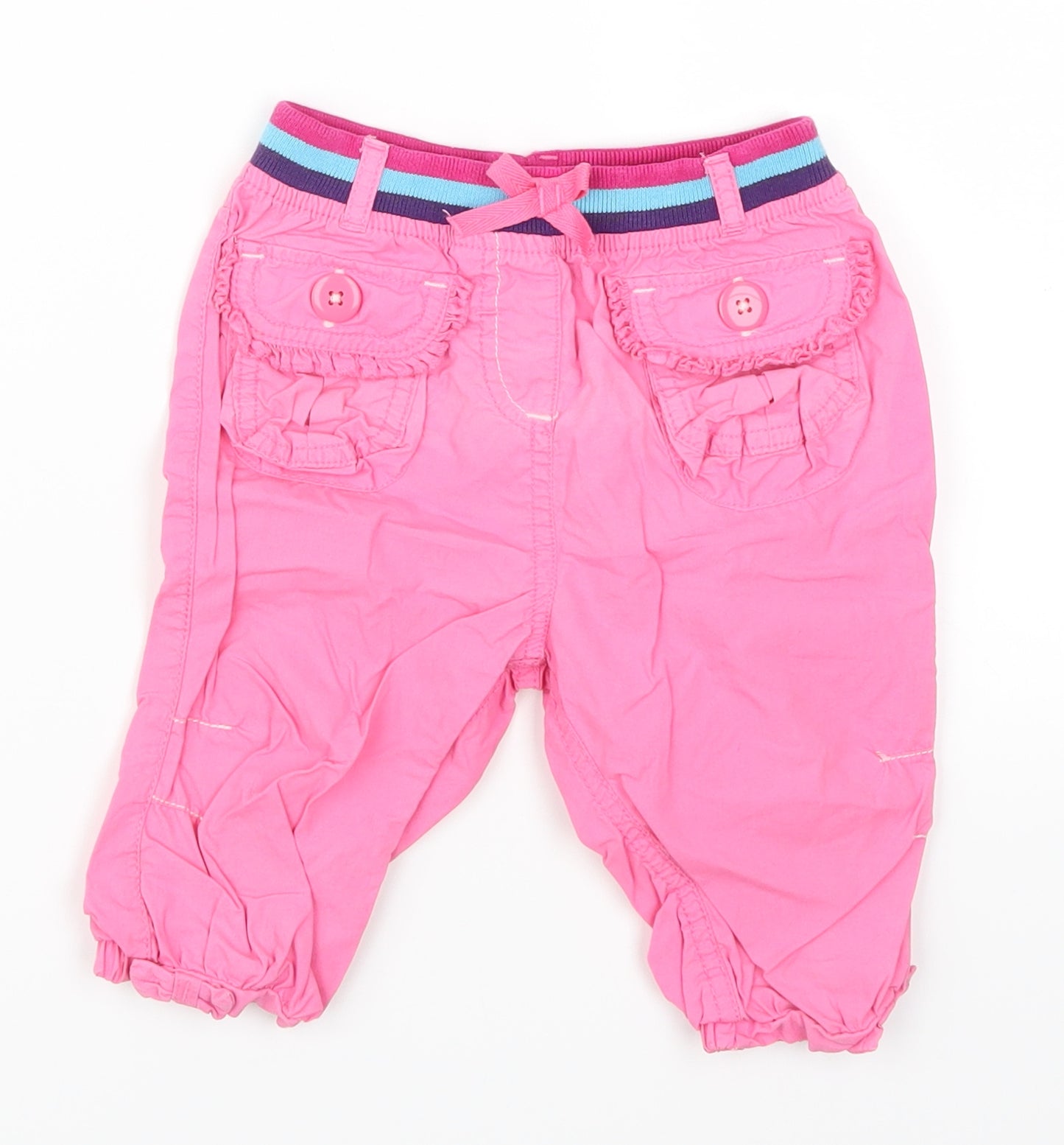 George Girls Pink   Cargo Trousers Size 18-24 Months