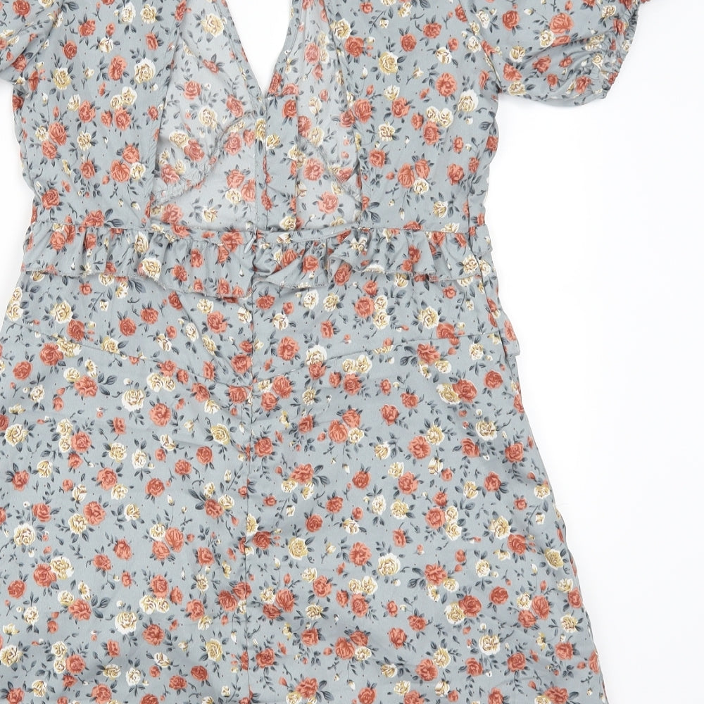 Boohoo Womens Grey Fair Isle  A-Line  Size 12