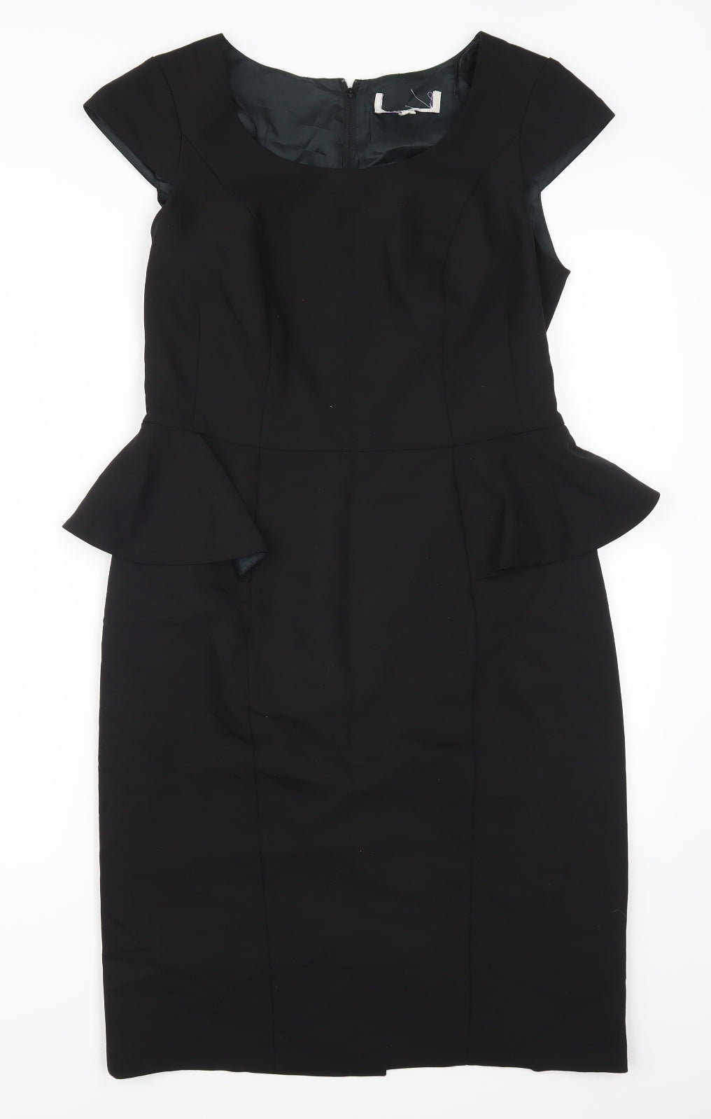 Preworn Womens Black   Pencil Dress  Size 12  - Curvy