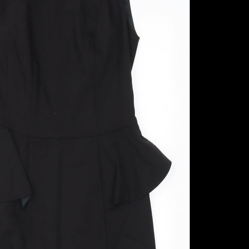 Preworn Womens Black   Pencil Dress  Size 12  - Curvy