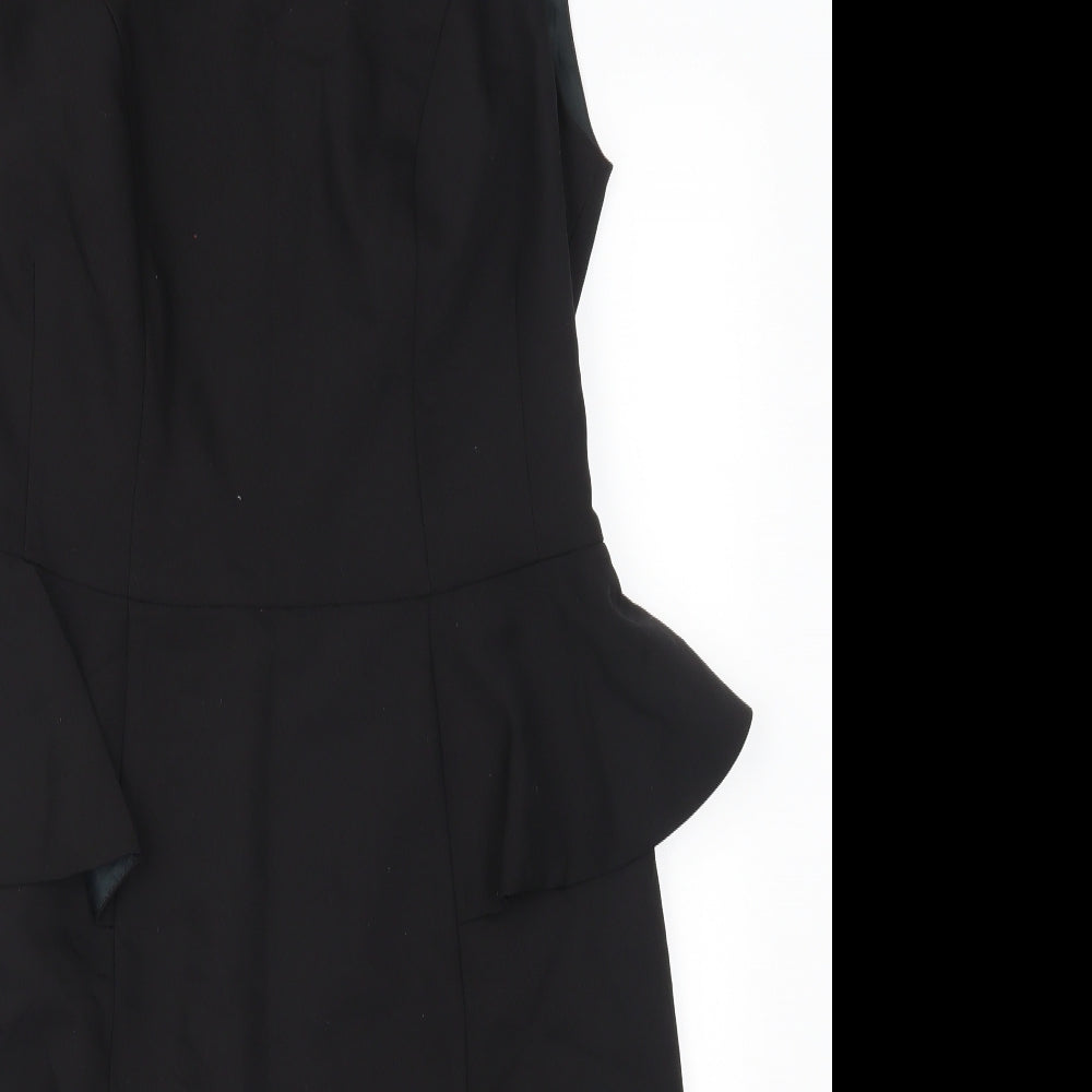 Preworn Womens Black   Pencil Dress  Size 12  - Curvy