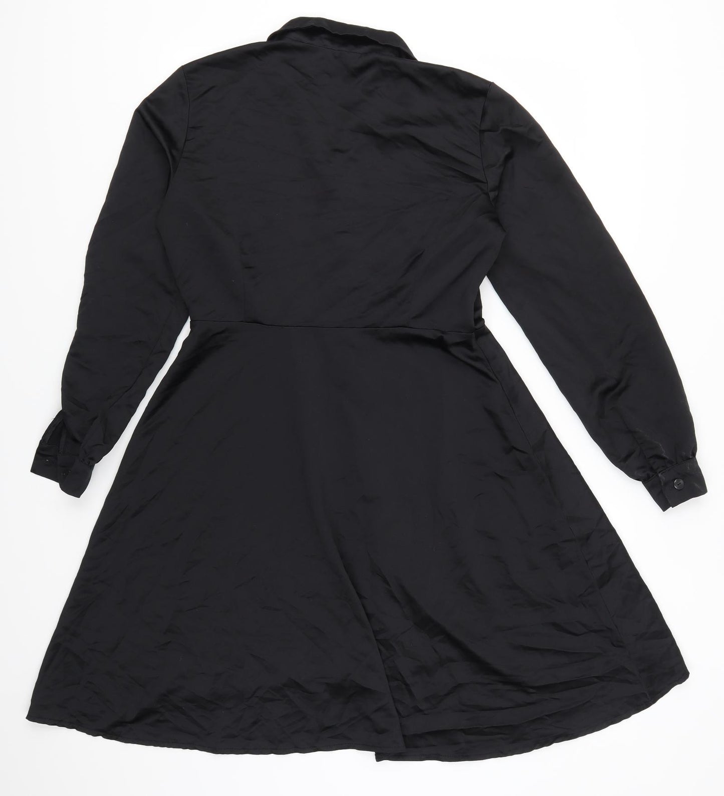 Boohoo Womens Black   Shirt Dress  Size 14
