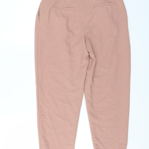 Topshop Womens Pink   Cropped Trousers Size 8 L24 in